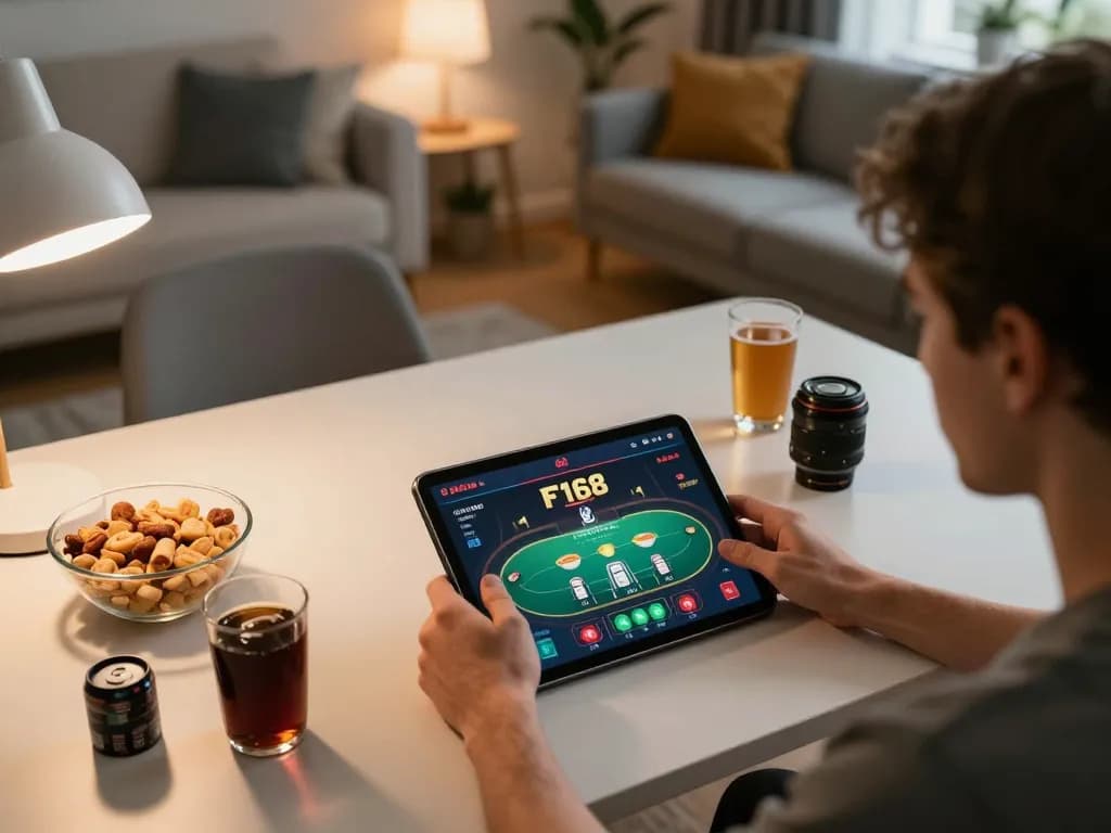 Engaging with the F168 casino app for an immersive online gaming experience at home