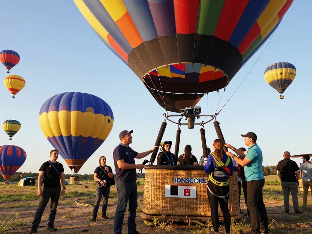 IDNSCORE offers thrilling hot air balloon experiences with stunning views and safety assurance.