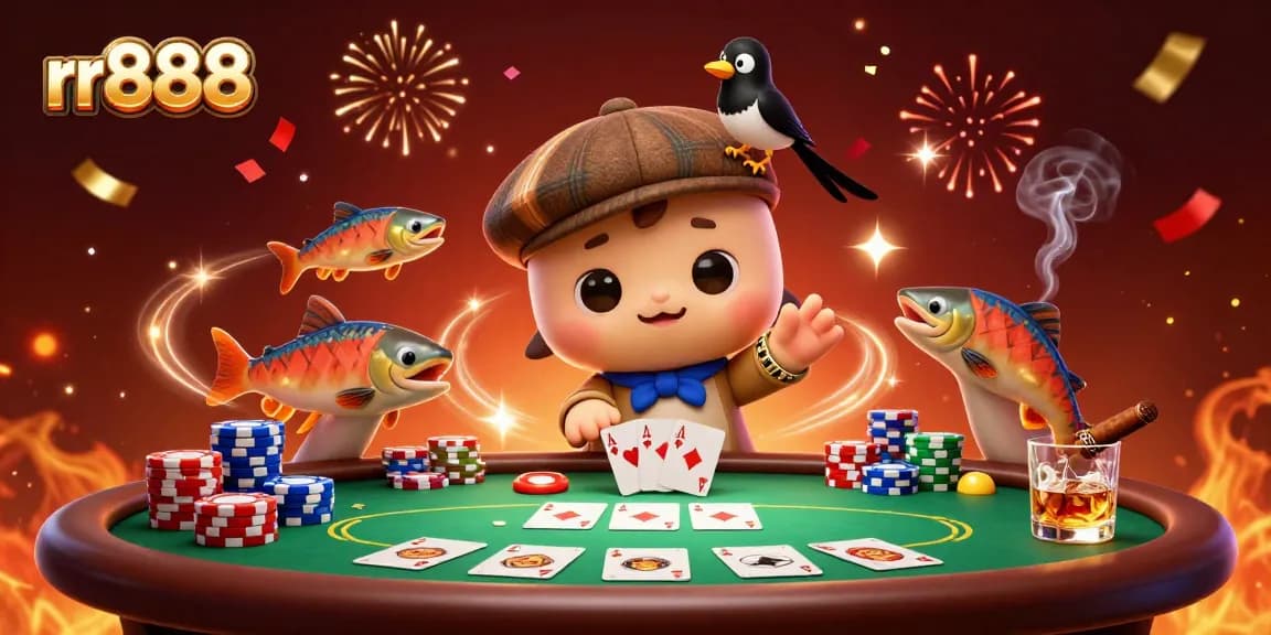 Experience thrilling betting action with rr888 in this vibrant casino-themed 3D illustration.