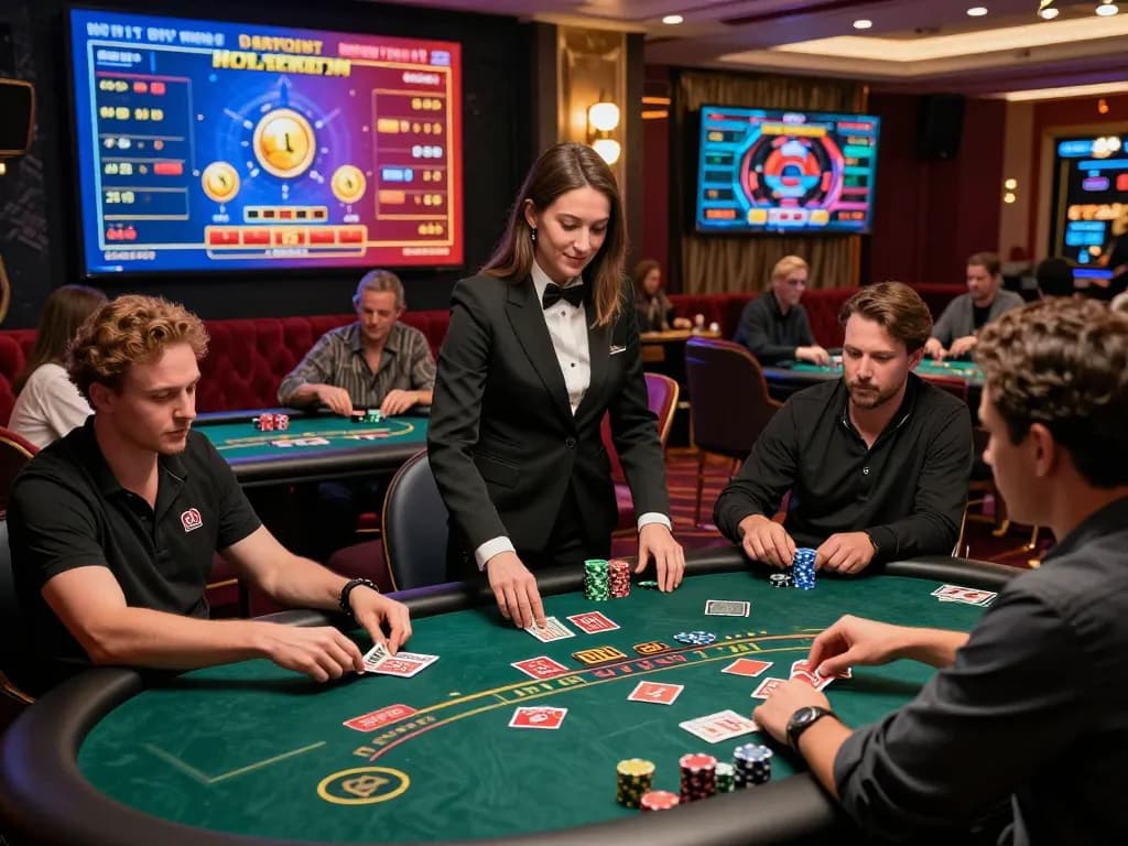 Players enjoying a thrilling live casino game on bong99, showcasing excitement and engagement.