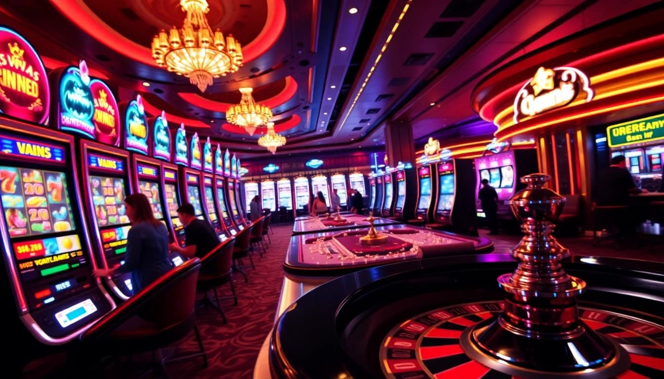 Experience lively slot action at Batman138, featuring vibrant machines and engaged players.