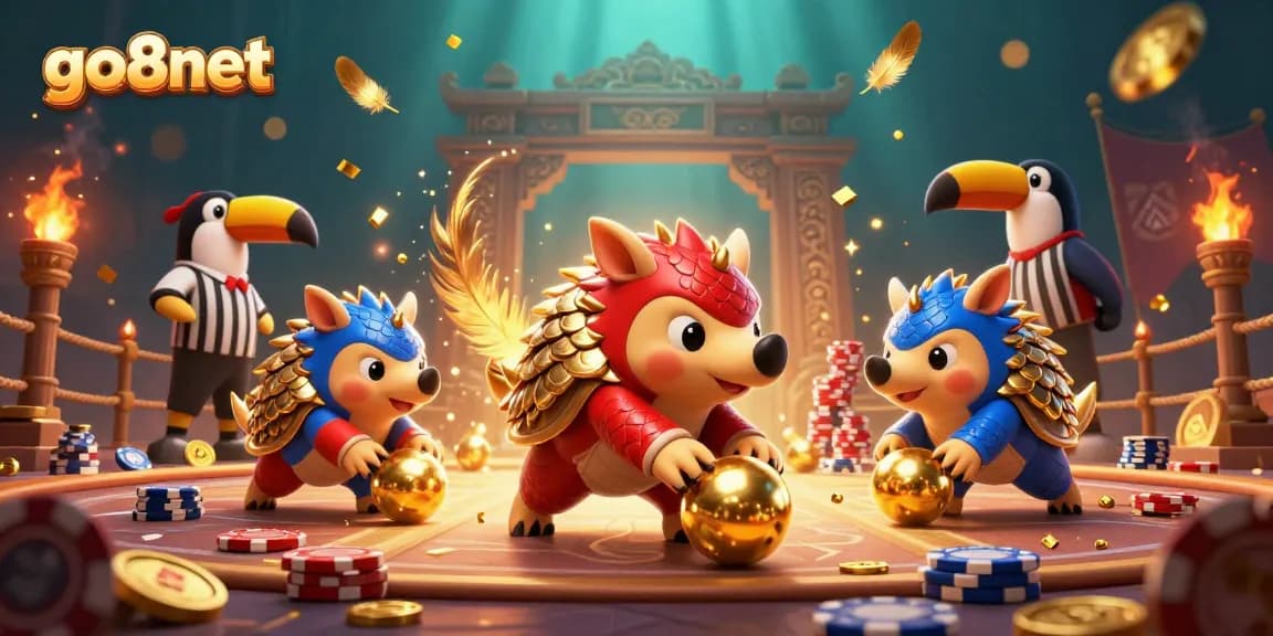 Engage with go8net's thrilling gaming experience through competitive pangolins and casino atmosphere.
