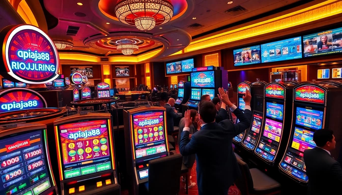 Players enjoy thrilling slot games at apiraja88, showcasing excitement and winning strategies.
