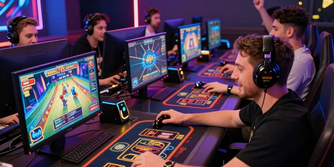 Players enjoying online games at Mahajitu with vibrant graphics.