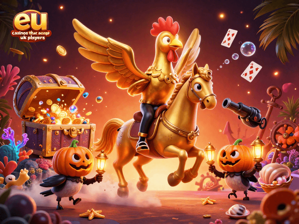 Play exciting games at eu casinos that accept uk players, featuring a vibrant casino atmosphere.