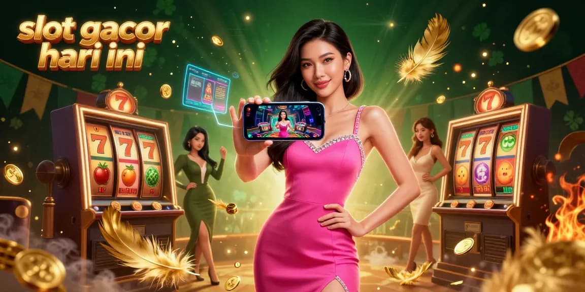 Rasakan slot gacor hari ini dalam ilustrasi 3D yang hidup ini yang menampilkan seorang wanita percaya diri berinteraksi dengan permainan kasino langsung.