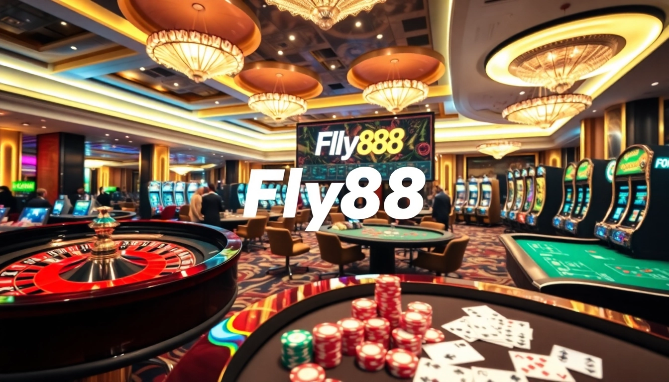 Fly88 offers a thrilling casino experience with vibrant tables, exciting games, and engaging players.