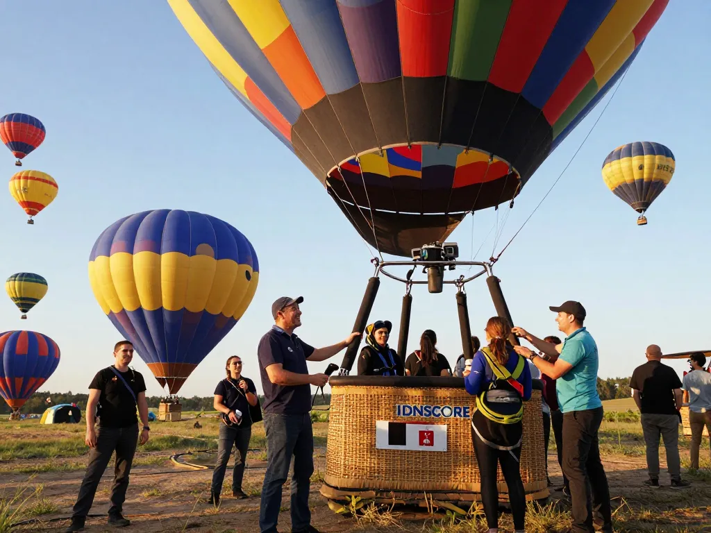 IDNSCORE offers thrilling hot air balloon experiences with stunning views and safety assurance.