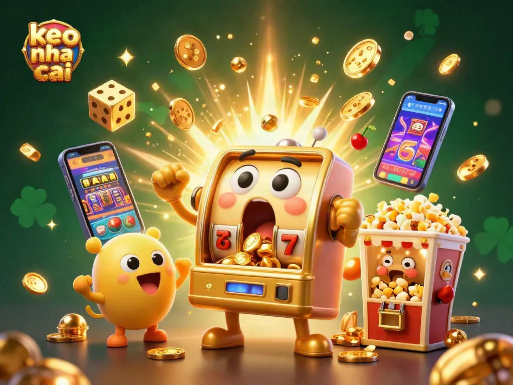 Spin to win with keo nha cai as the golden slot machine celebrates a jackpot explosion!