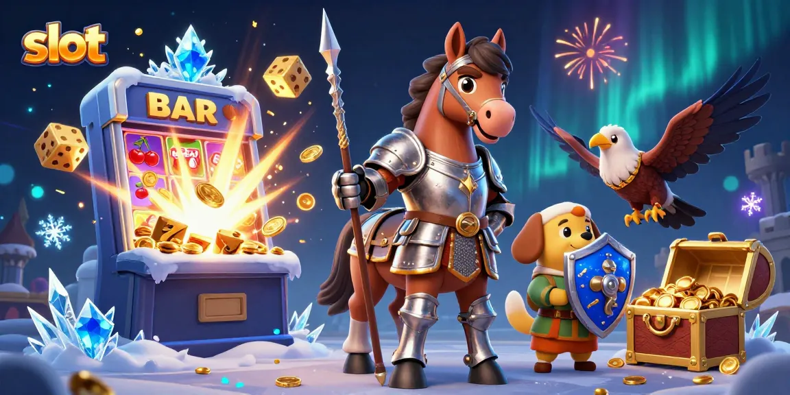 Experience thrilling slot gameplay with animated knights and vibrant casino elements.