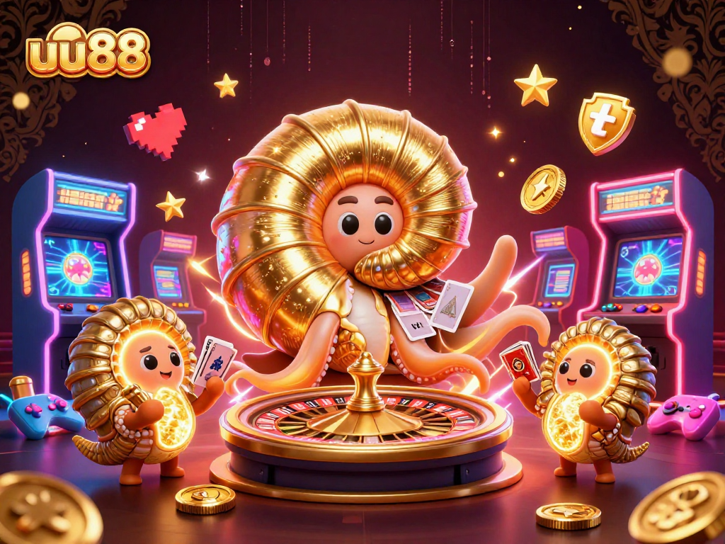 Engage in thrilling gameplay at uu88 with an ancient nautilus-themed casino illustration.