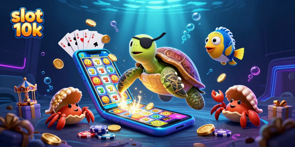 Spin to win big with slot 10k as cartoon characters reveal treasure and colorful gaming elements.