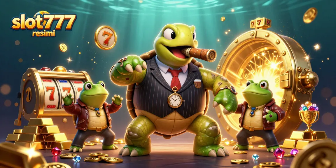 Spin and win with slot777 resmi in this vibrant casino-themed illustration filled with treasures.