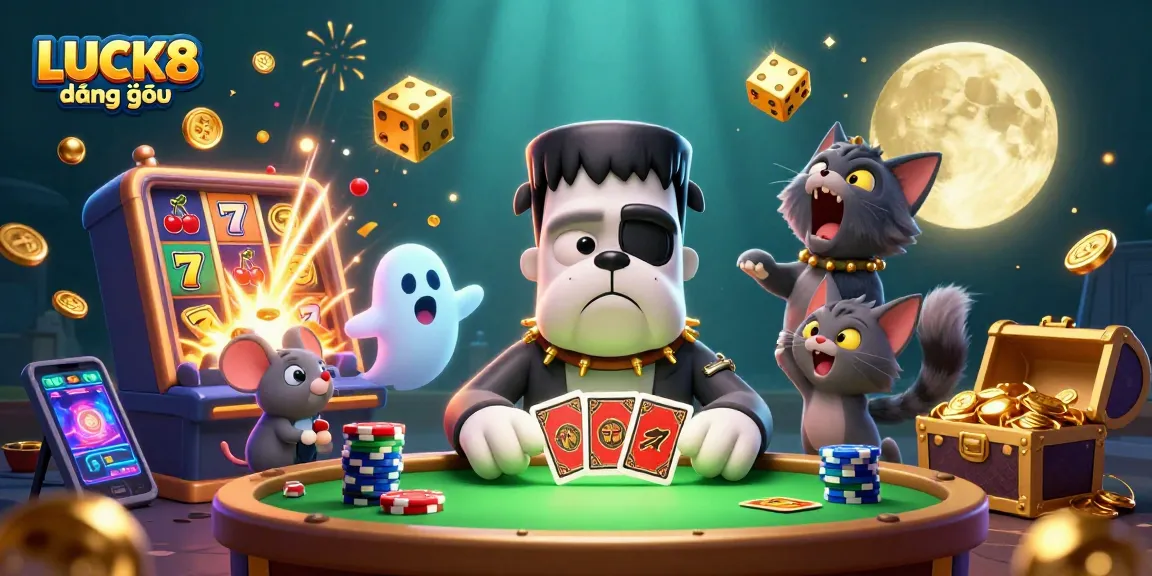 LUCK8 đăng nhập invites players to win big amidst an interactive, animated casino atmosphere.