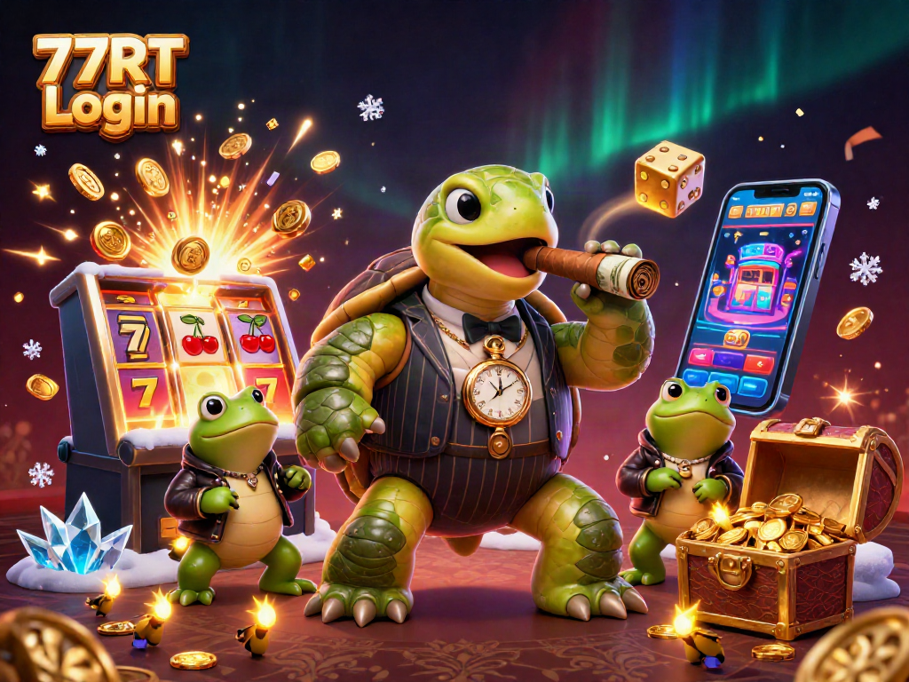 Engage with 77RT Login and experience the vibrant casino world with cartoon characters and dynamic game elements.