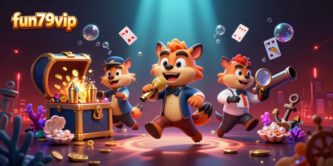 Experience fun79vip with lively hyena characters in a vibrant casino club scene full of action!