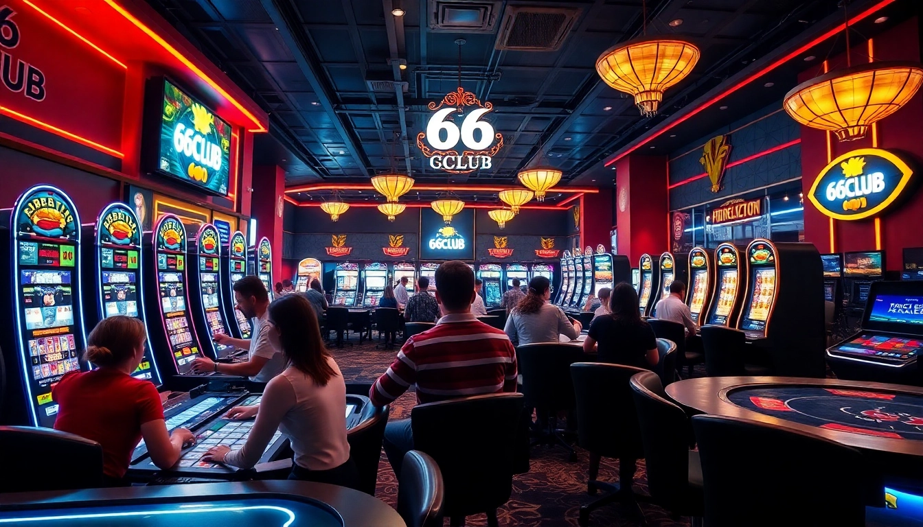 Engaging online gaming experience at https://66club.us.com/, featuring players enjoying vibrant casino activities and thrilling games.