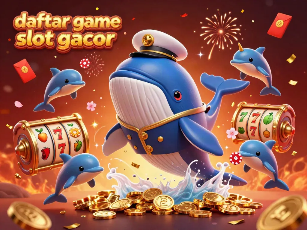 Menangkan jackpot dengan daftar game slot gacor dalam ilustrasi kasino yang meriah.