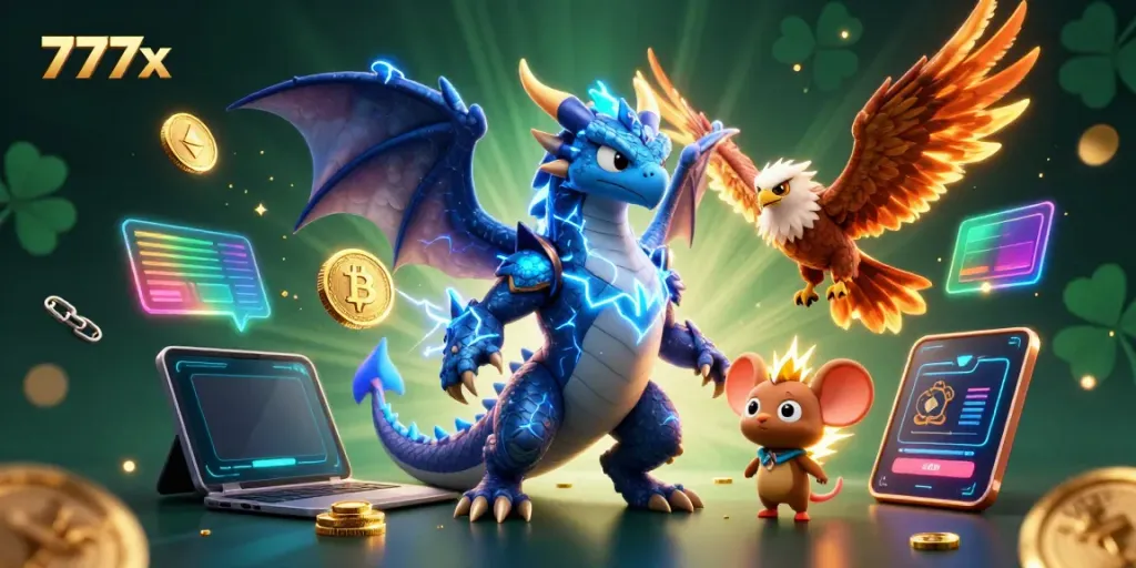 Engage in thrilling gameplay at 777x with dynamic characters and vibrant casino-themed elements