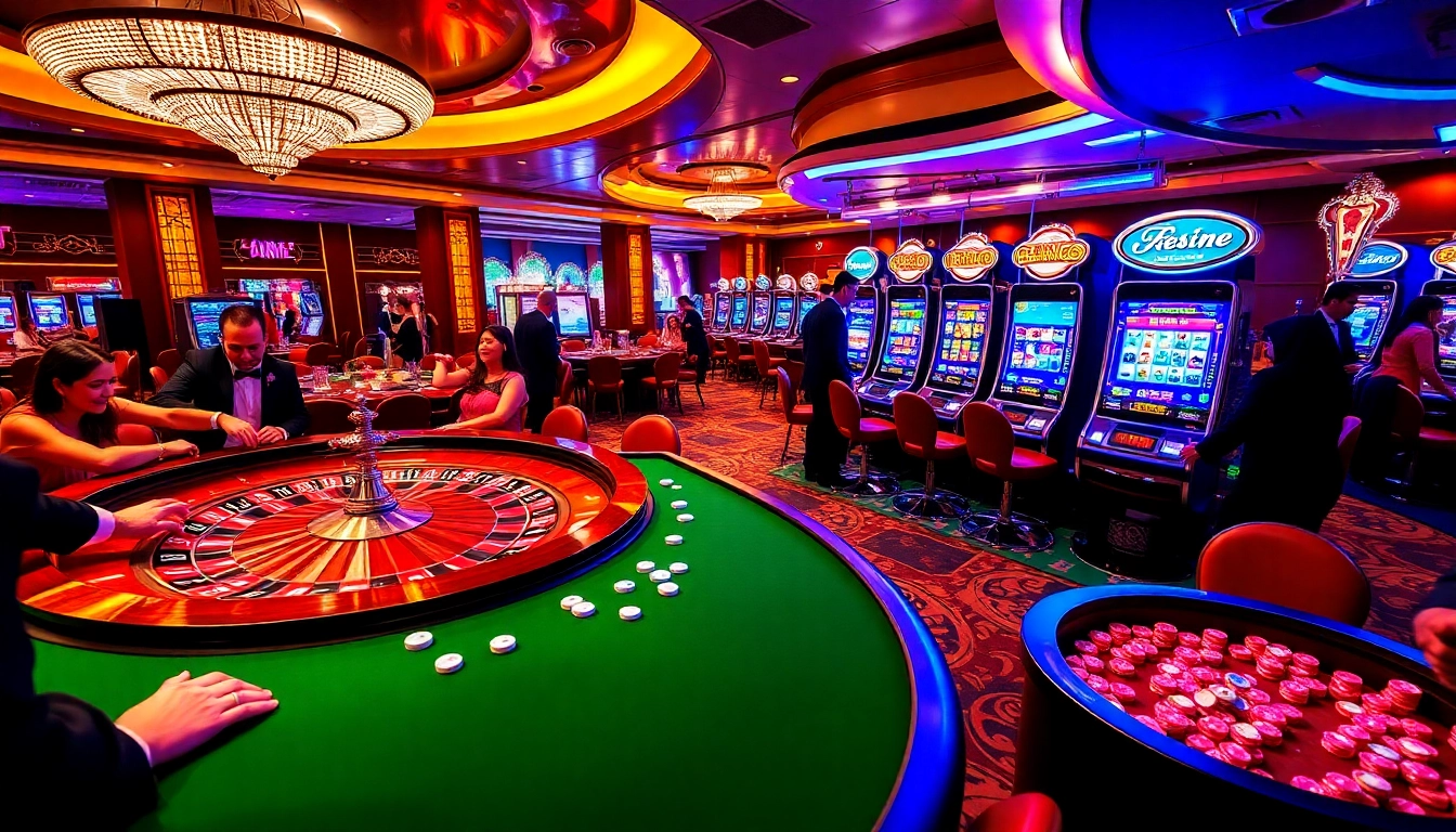 Exciting casino gaming at https://fun79vip.com/ featuring roulette, slot machines, and lively players.