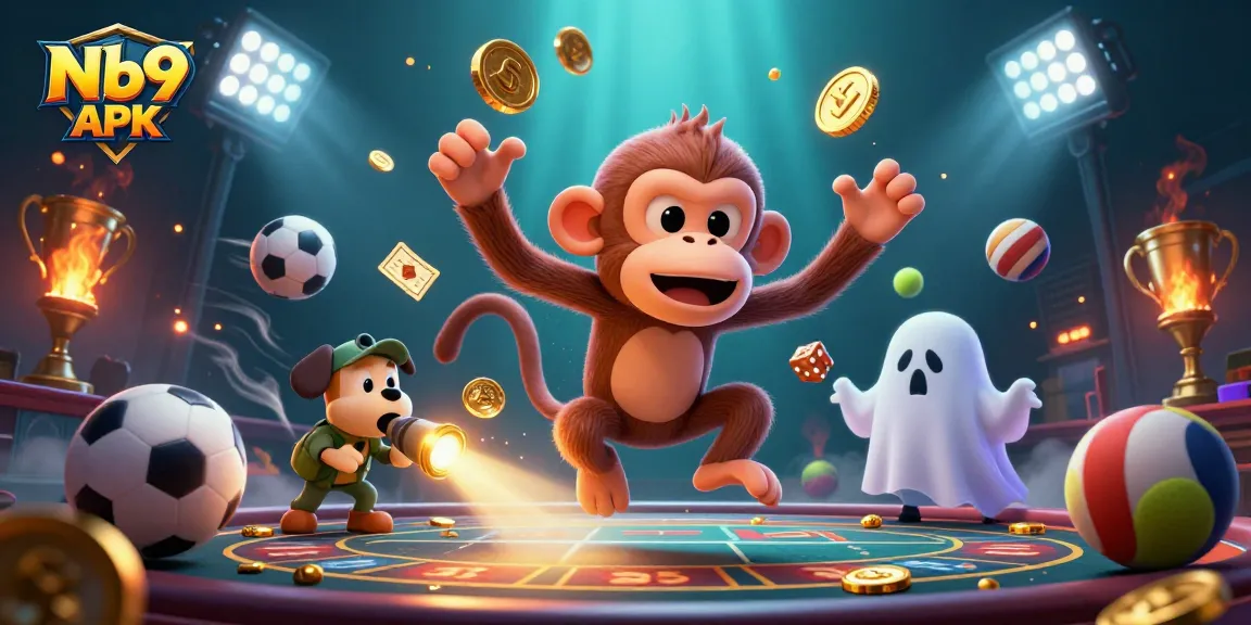 Engage with thrilling betting experiences with Nb9 APK in a vivid casino scene.