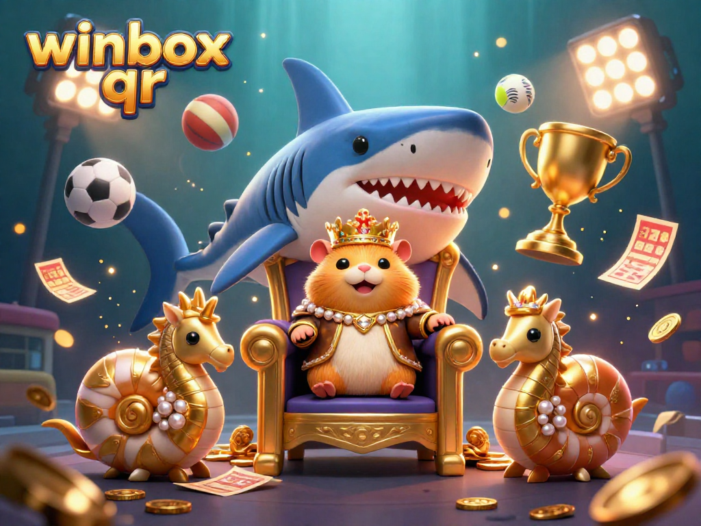 Engage in exciting action with winbox qr in this vibrant 3D casino-themed illustration.