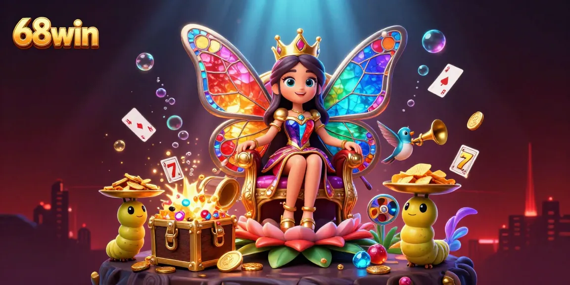 Experience the vibrant world of 68win with exciting slots and jackpots in a dazzling casino scene.