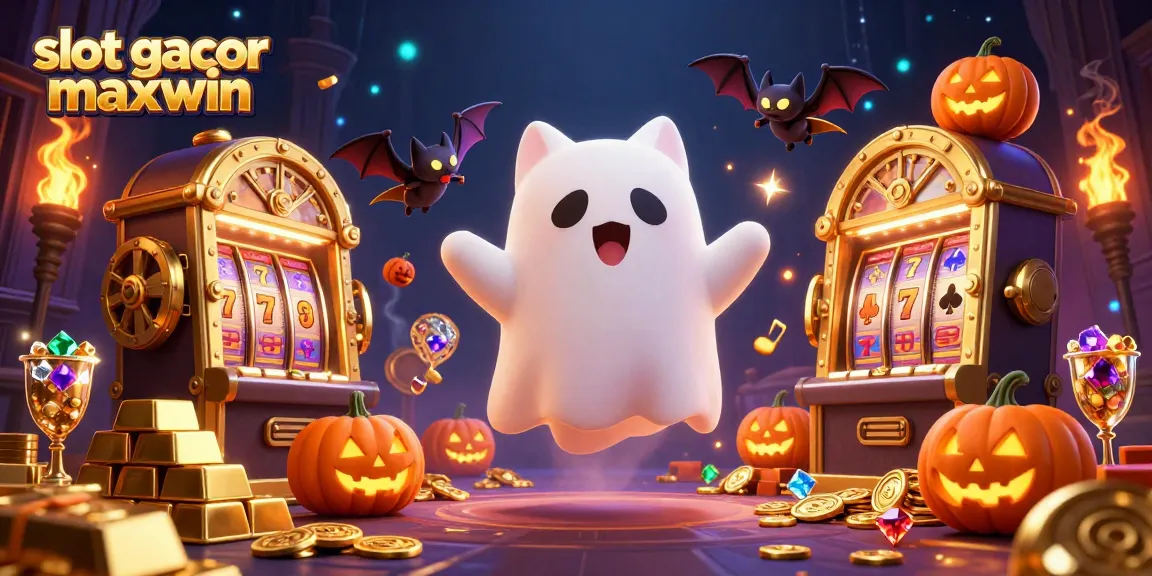 Experience thrilling wins at slot gacor maxwin with ghostly companions in a dynamic casino scene!