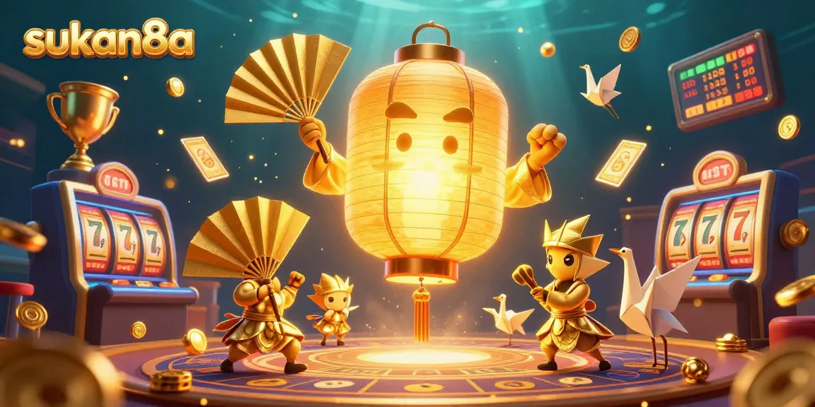 Engage with sukan8a's dynamic casino experience through lively slot action and glowing characters.