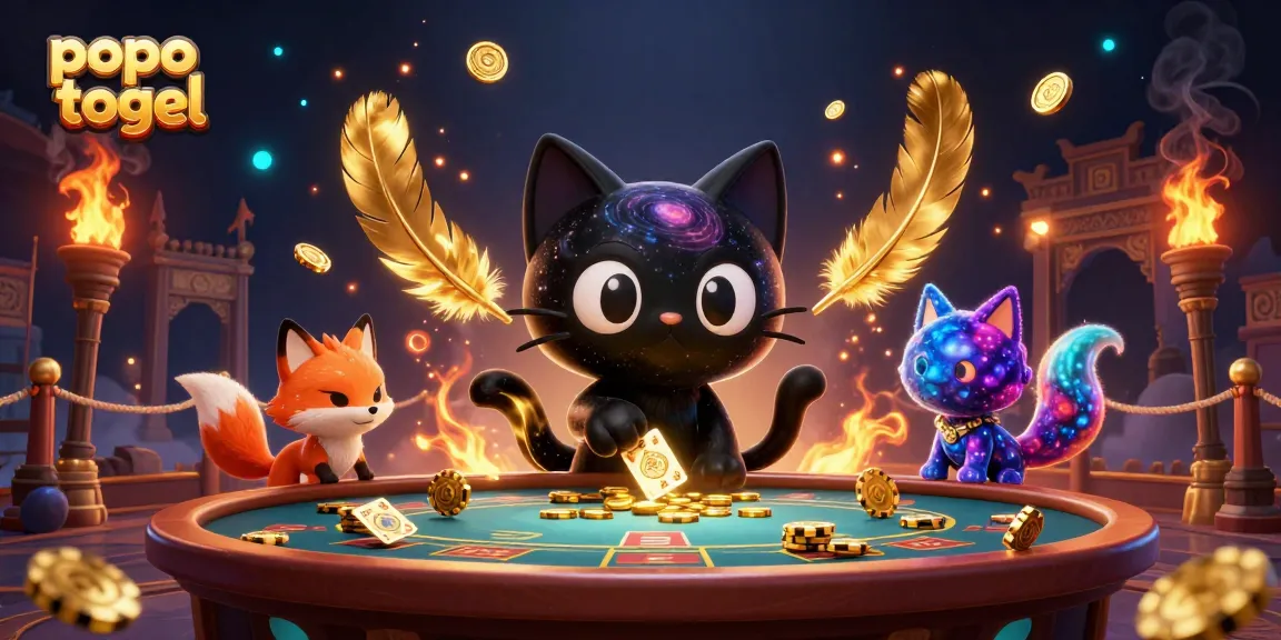 Engage with popo togel at a vibrant cosmic casino with golden chips and dynamic game elements.