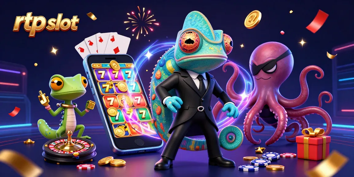 Engage with the rtp slot experience as colorful games and dynamic characters unite in a vibrant casino illustration.