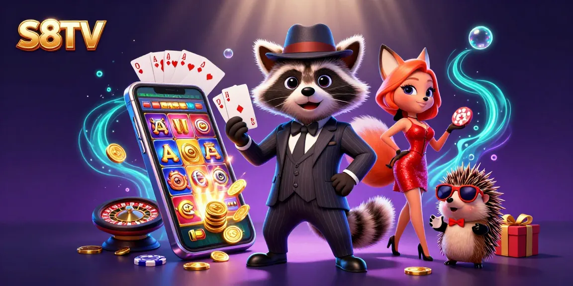 Experience exciting gameplay with S8TV while enjoying a vibrant casino scene filled with action.
