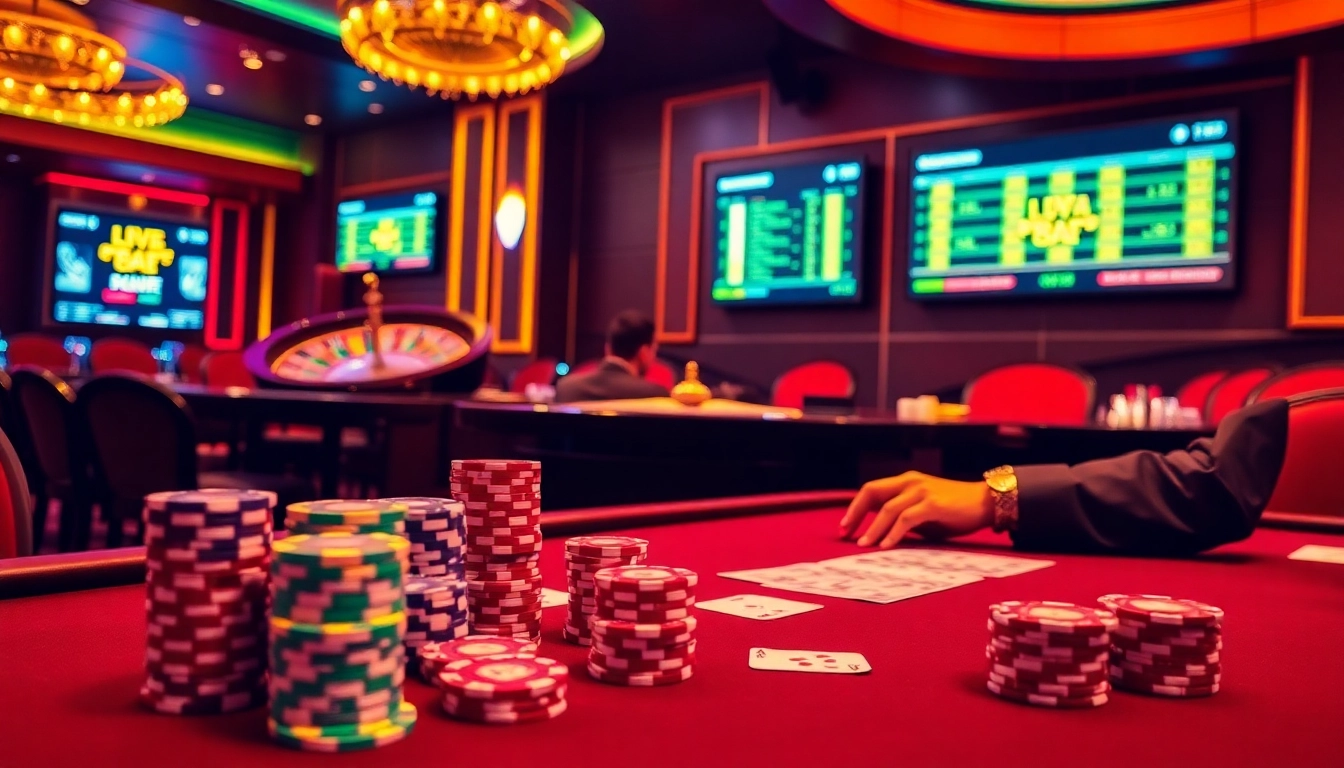 Experience the excitement of link alternatif sbobet with a luxurious poker table scene featuring high-stakes betting.