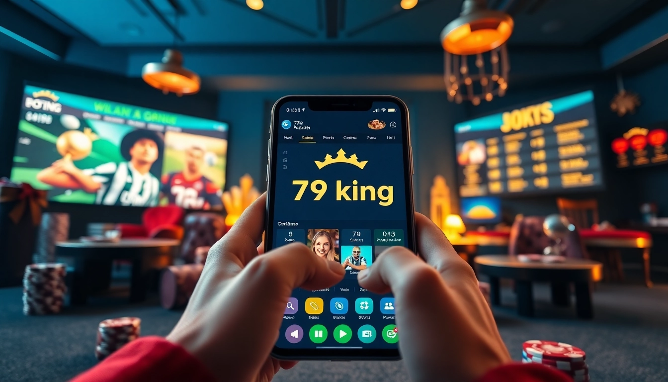 79king betting platform interface showcasing exciting online gaming options and user interaction.