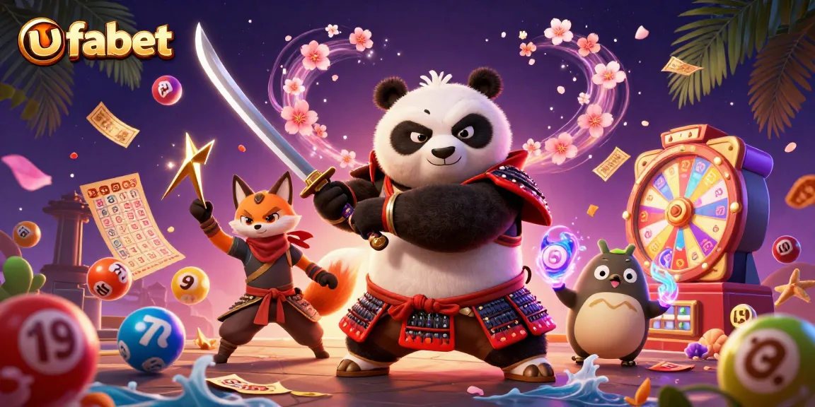 Experience ufabet's immersive gaming with exciting characters in a vibrant casino scene.