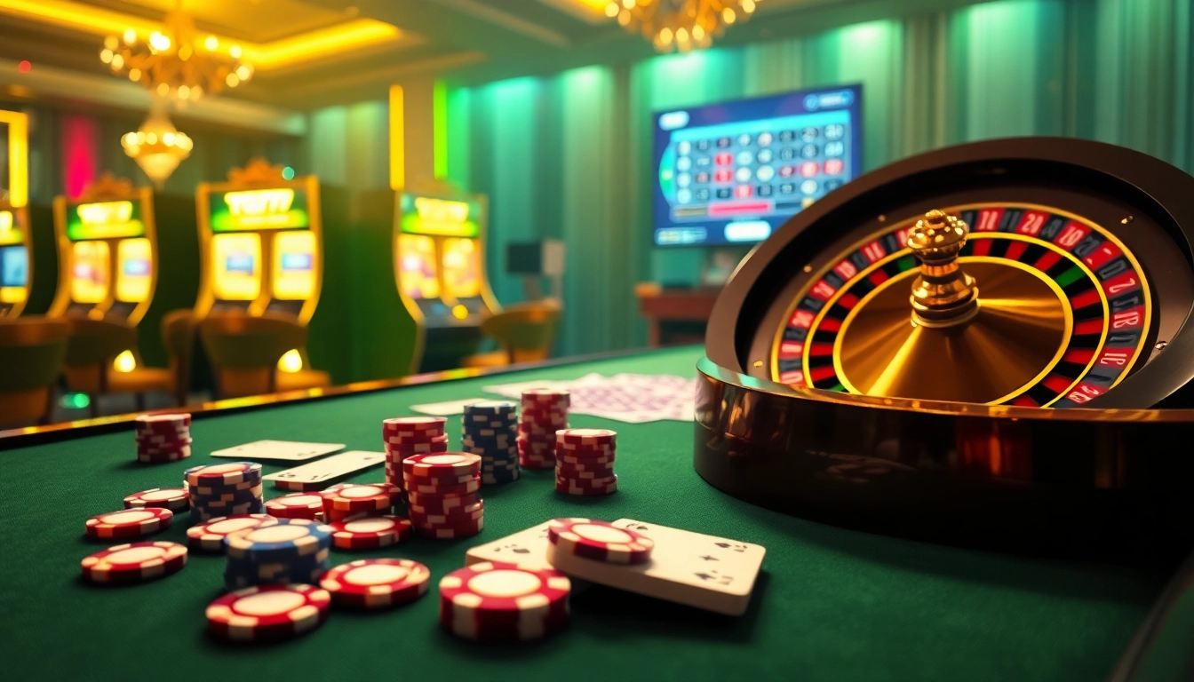 Experience the thrilling action of TG777 with vibrant casino tables and exciting games.