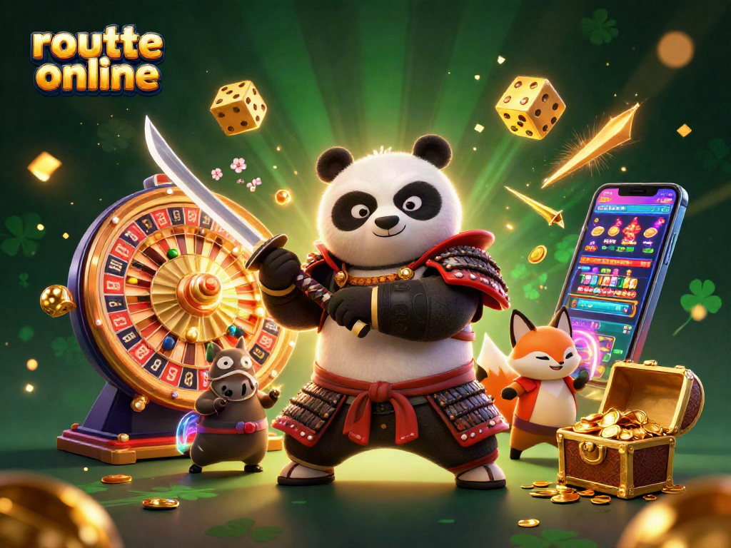 Experience the excitement of roulette online with a dynamic 3D scene featuring unique characters and vibrant casino elements.