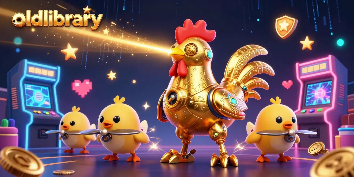 Experience the thrilling gameplay at oldlibrary with vibrant casino action featuring a golden rooster robot