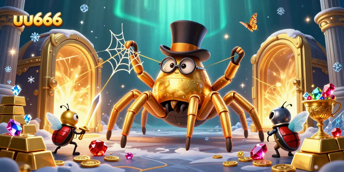 Experience the thrill of uu666 with vibrant casino characters surrounded by dazzling treasures.