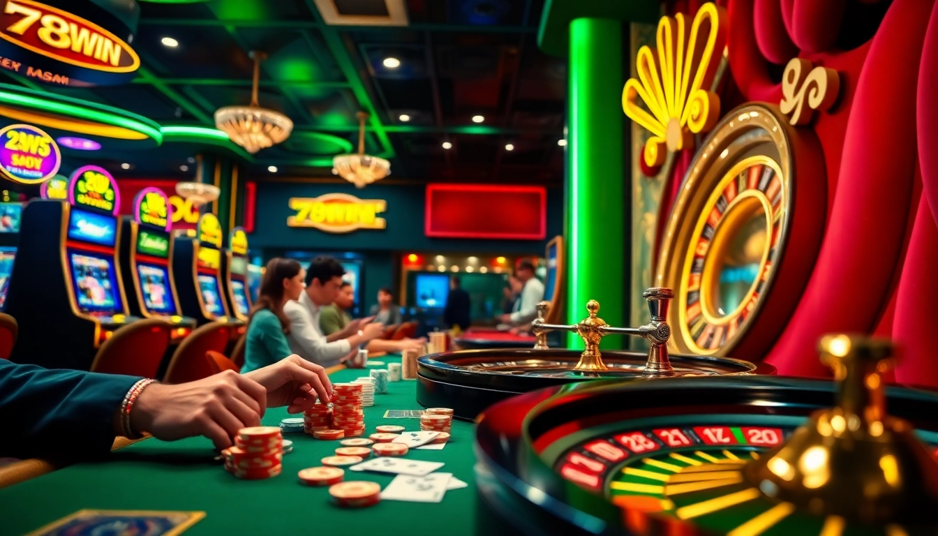 Experience the thrill of betting at 78WIN with exciting games and vibrant casino atmosphere.