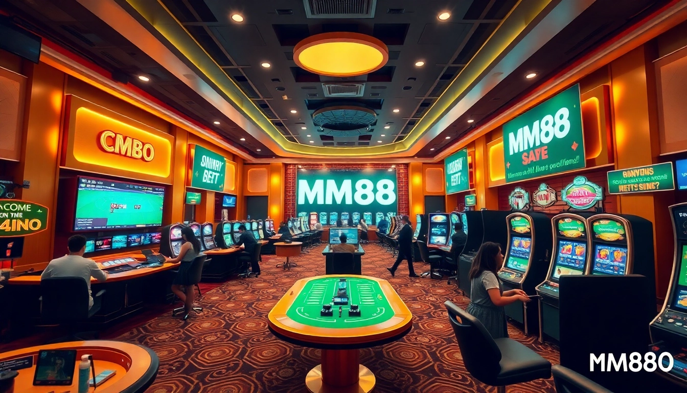 Exciting digital casino environment featuring MM88 with diverse gaming options and attractive promotions.