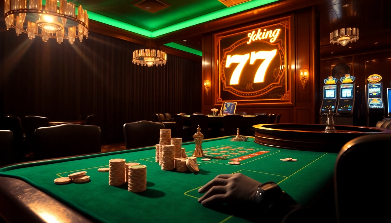 79king-Exclusive casino scene with table action and premium chips
