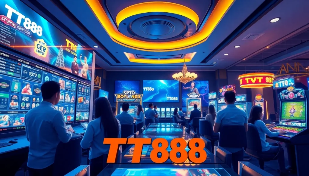 Experience the thrill of online gaming at TT88, featuring diverse betting options and an inviting interface.