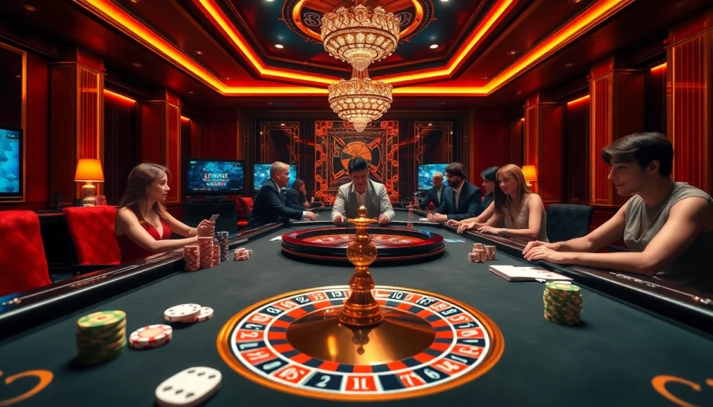 Experience the excitement of betting at roo99v1.com with vibrant casino visuals of cards and chips.