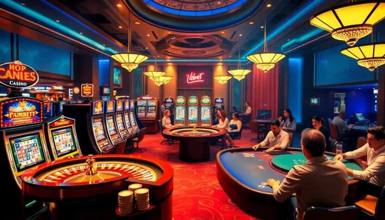 Experience the thrill of gaming at Thabet with vibrant casino tables and exciting action.