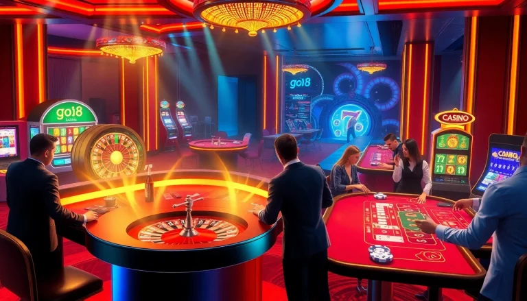 Players enjoying an exciting gaming experience at the prestigious go8 casino.