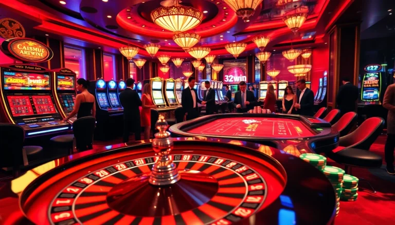 32win players enjoying an exciting game at a vibrant casino table