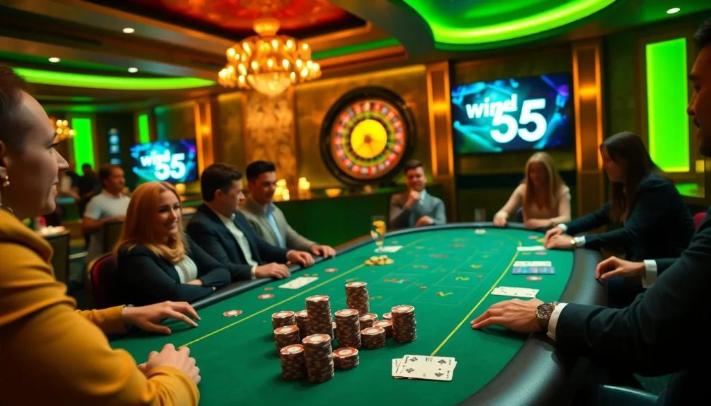Experience the thrill of winning at win55 with a luxurious casino poker game.