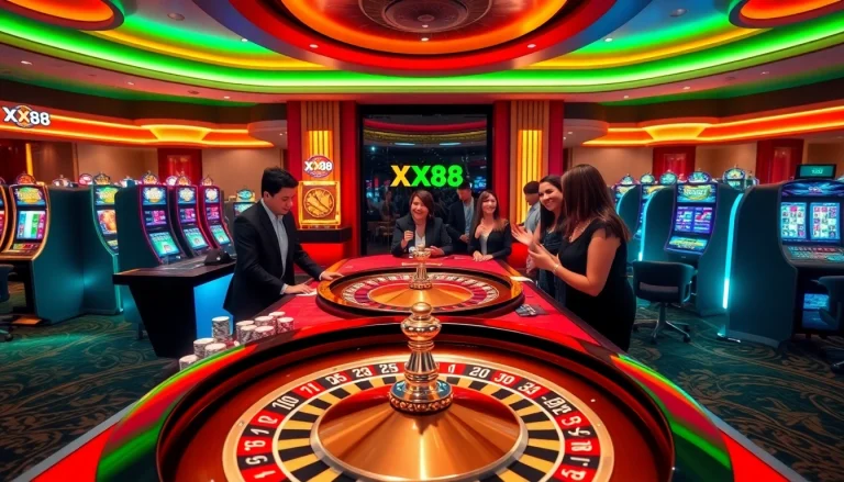 Players enjoying vibrant casino games at the XX88 gaming table.