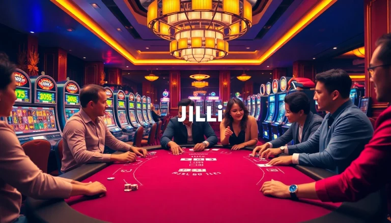 Excited players enjoy a captivating game of blackjack in the JILI casino environment.